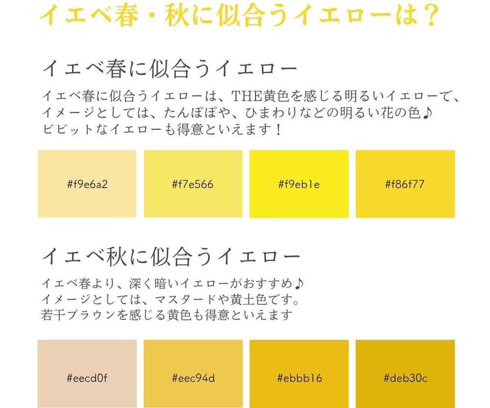 黄色が似合う人の意外な共通点とは？肌色・パーソナルカラー別の選び方と最新配色ルール