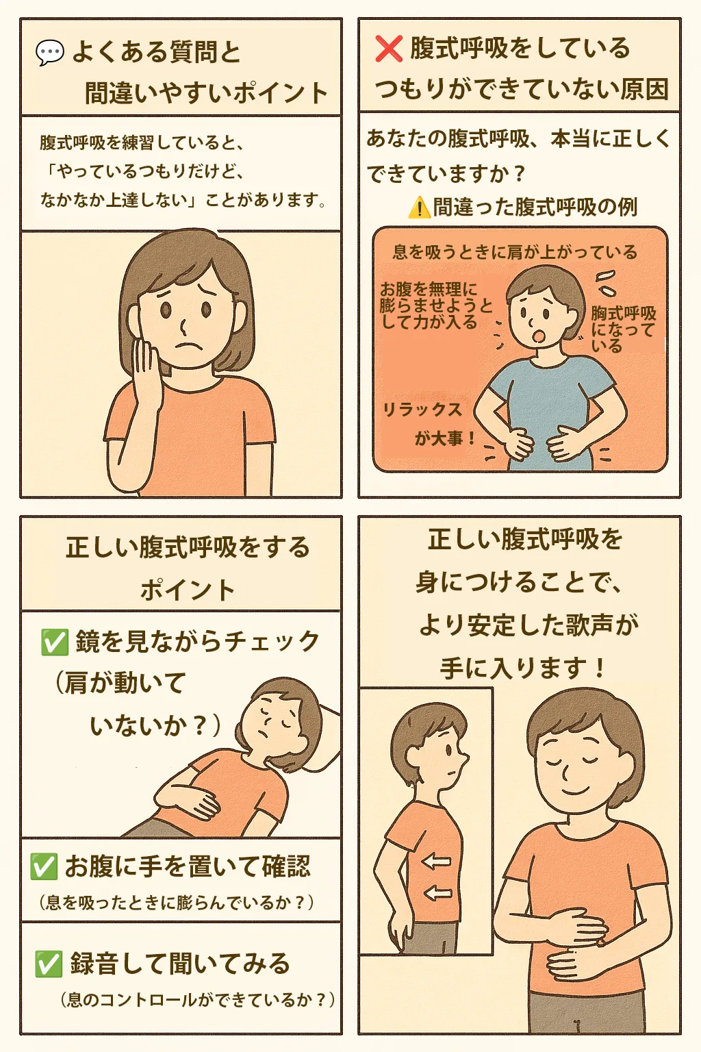 腹から声を出す方法を徹底解説！喉を痛めず通る声を作る実践呼吸法