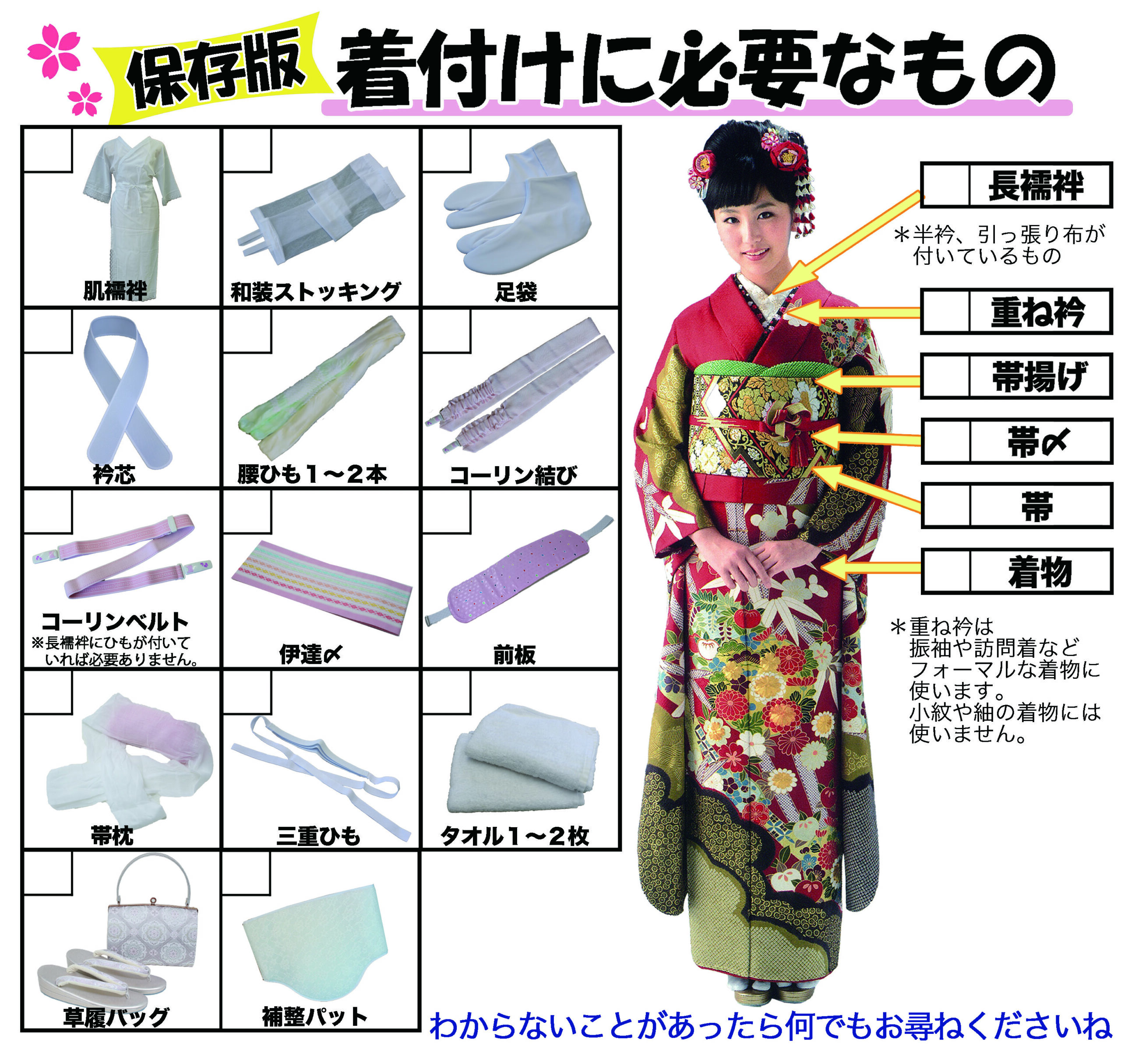 着物に必要なもの全リスト！着付け盲点の小物と代用裏ワザ【2026】