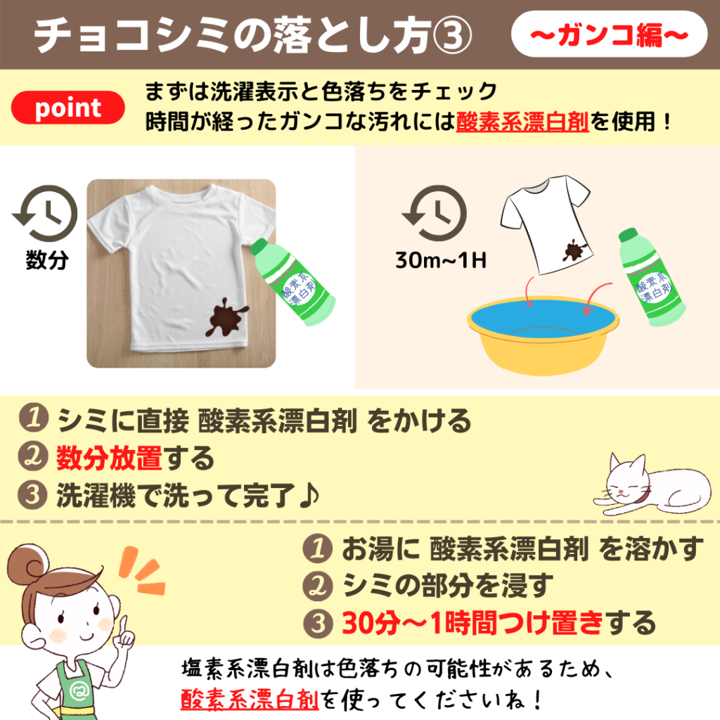 チョコ汚れの落とし方決定版！水洗いNgの理由と簡単染み抜き手順