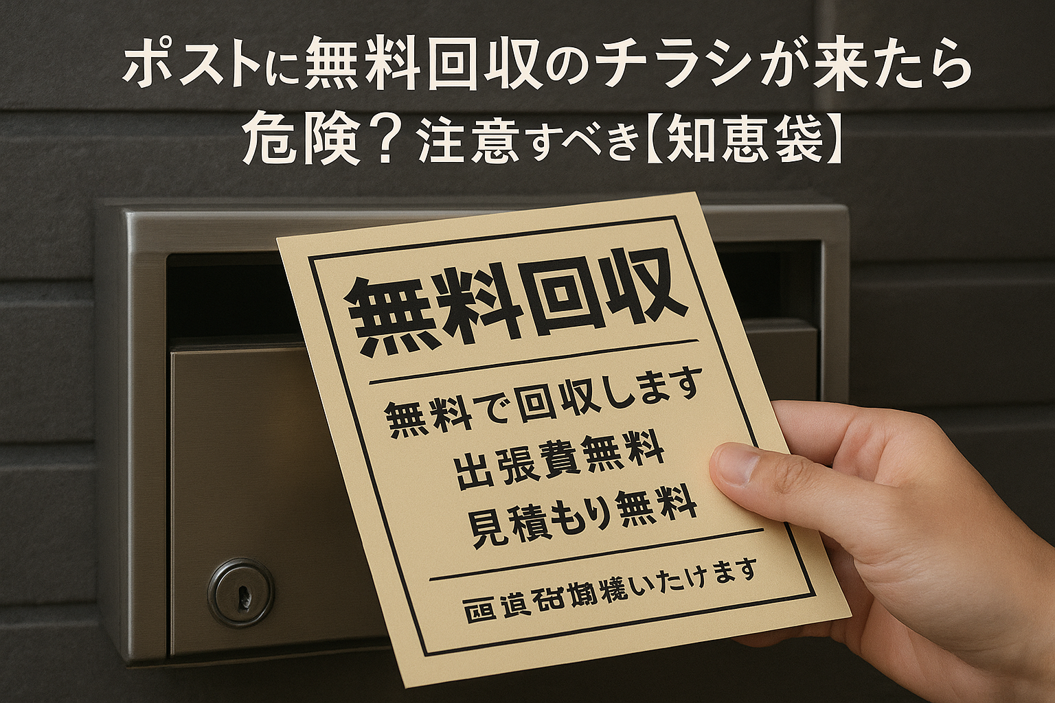 【追跡】ポストに「無料回収」のチラシが入る裏事情…2026年も急増する不用品トラブルと悪質業者のからくり