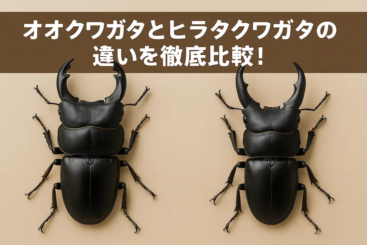 ヒラタクワガタとオオクワガタの違いを徹底比較！強さ・寿命・見分け方の真相