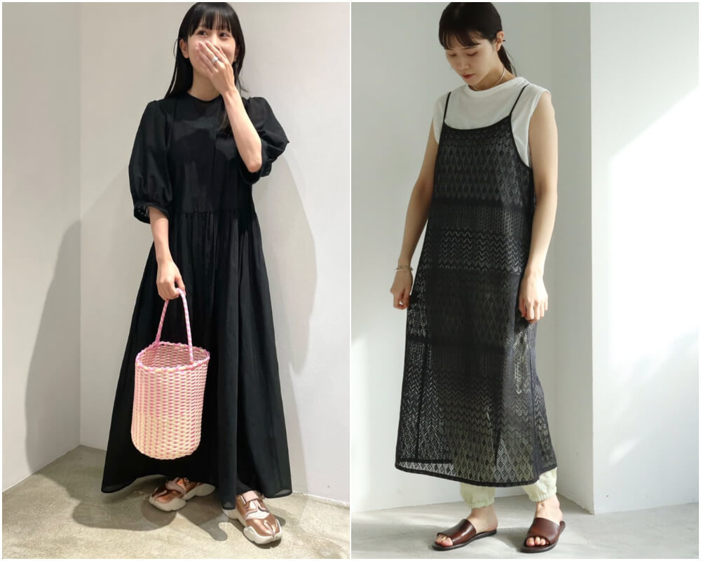 黒ワンピース夏コーデ2026最新！重たく見せない垢抜け着こなし術