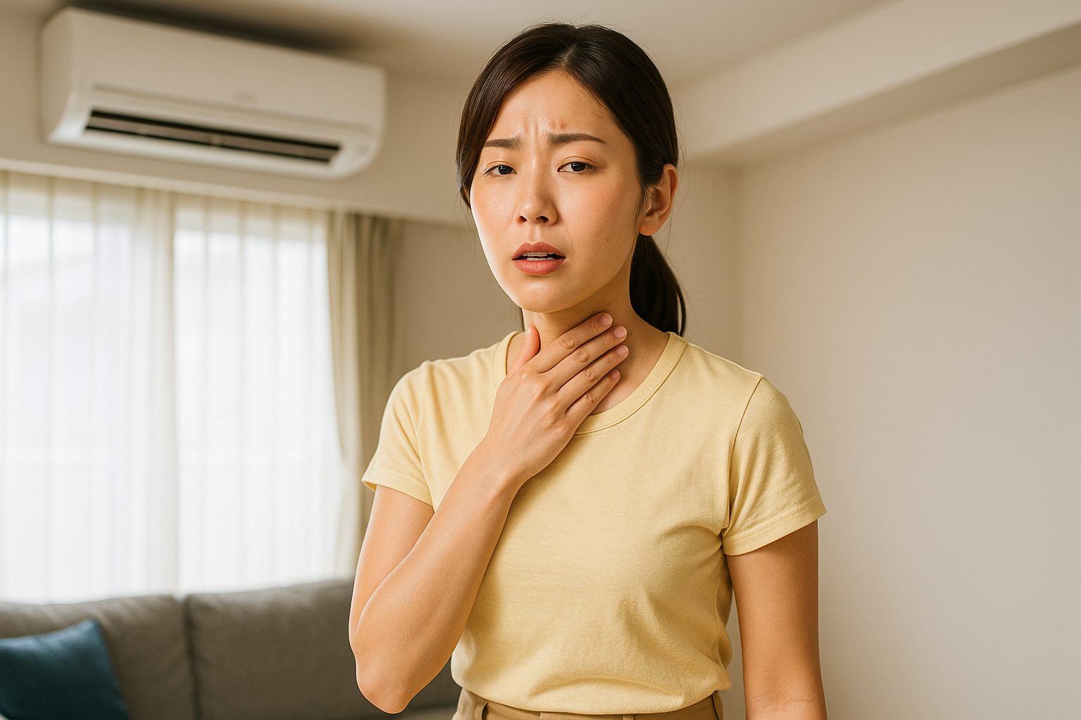 【2026年最新版】猛暑の夜に襲う「エアコン喉」の正体とは？朝の激痛と声枯れを防ぐプロの予防法と即効ケア