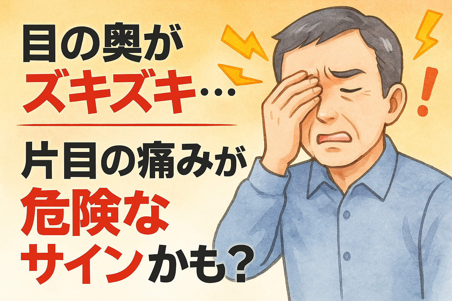 目の奥が痛い片目だけの原因とは？知恵袋の声と危険な病気の見分け方