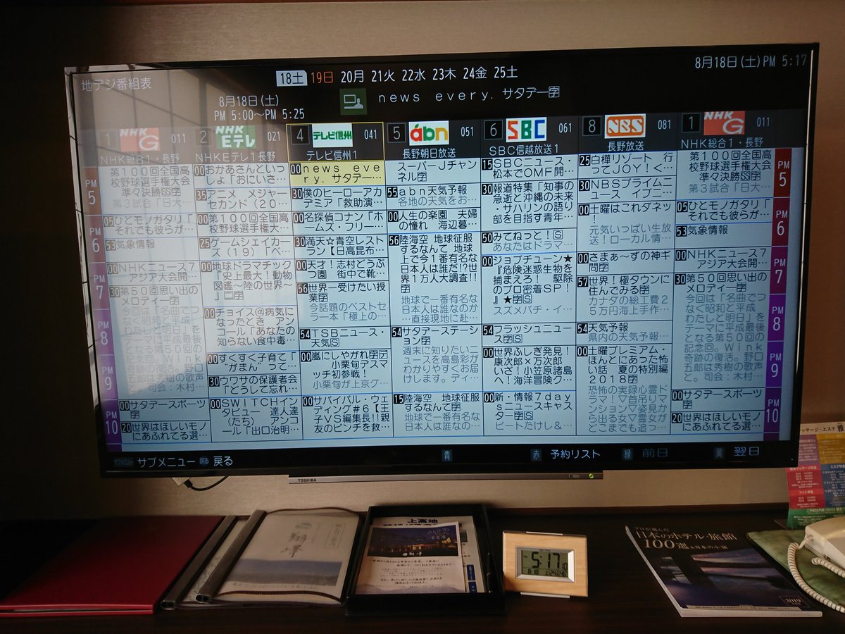 今日の長野テレビ番組表ガイド！民放4局最新改編と注目特番の全貌