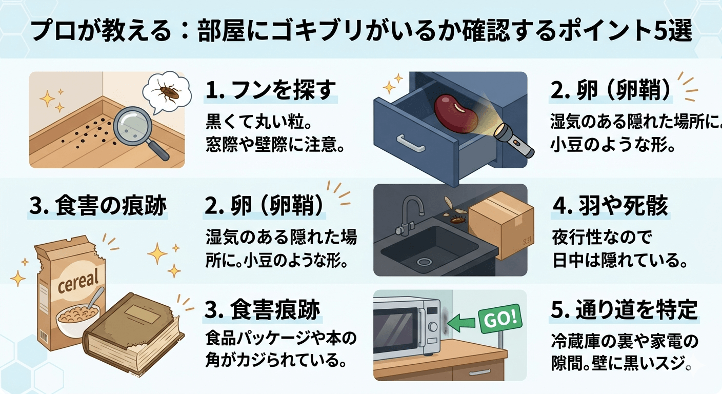部屋にゴキブリがいるか確かめる方法｜潜伏サインとあぶり出しの決定版