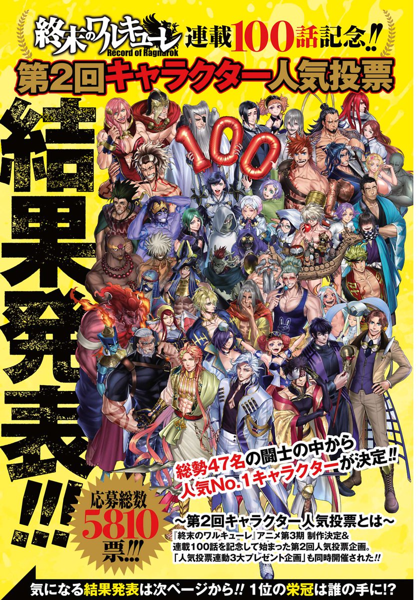 『終末のワルキューレ』勝敗結果と現在スコア！死亡キャラ総まとめ