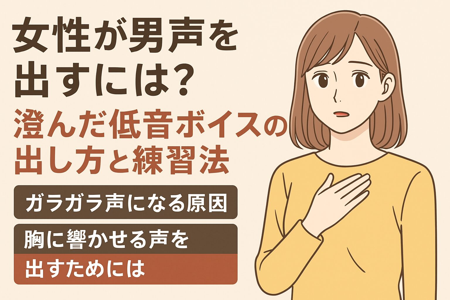 【2026最新】低音の出し方決定版！喉を痛めず響く低い声を作る秘訣