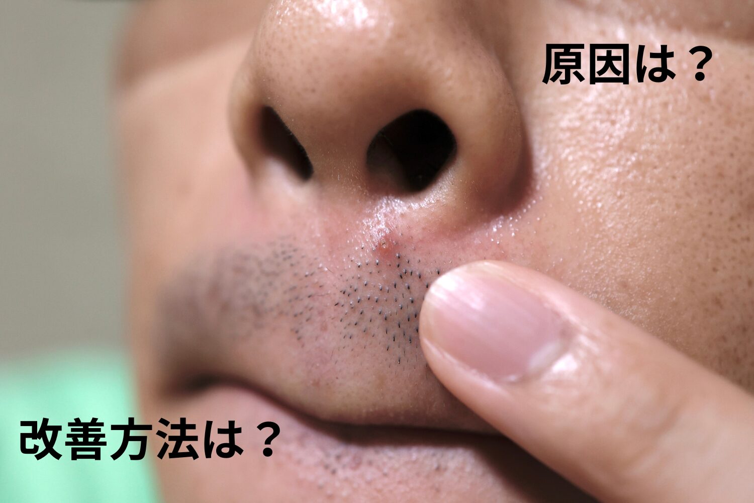 鼻下のニキビが治らない原因とめんちょうの違い｜即効で治すプロの対処法