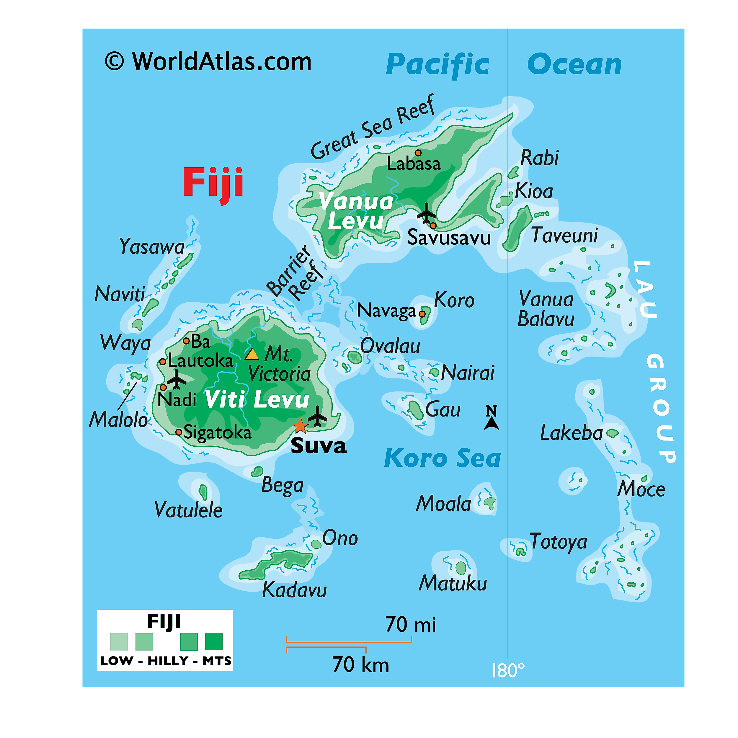 南太平洋の楽園フィジー完全ガイド！地図とエリア別の魅力を全網羅