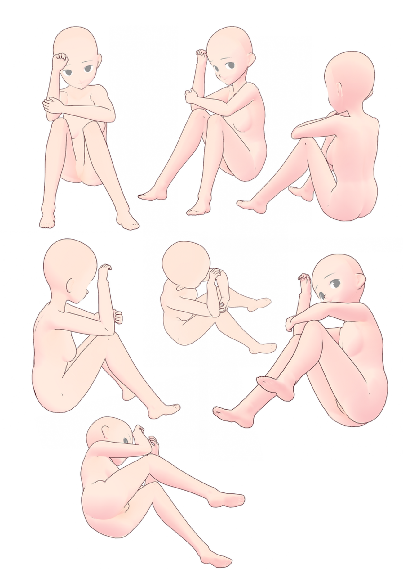 体操座りイラストの描き方完全攻略！骨格の歪みを防ぐプロの極意