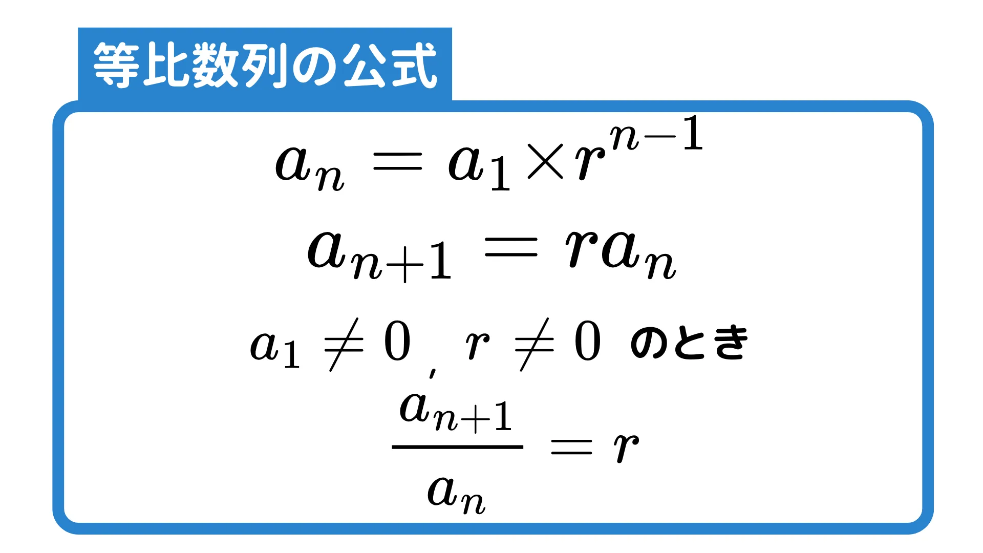 等比数列の一般項と和の公式を完全網羅！公比1の落とし穴から無限級数まで「等差との決定的な違い」を解説