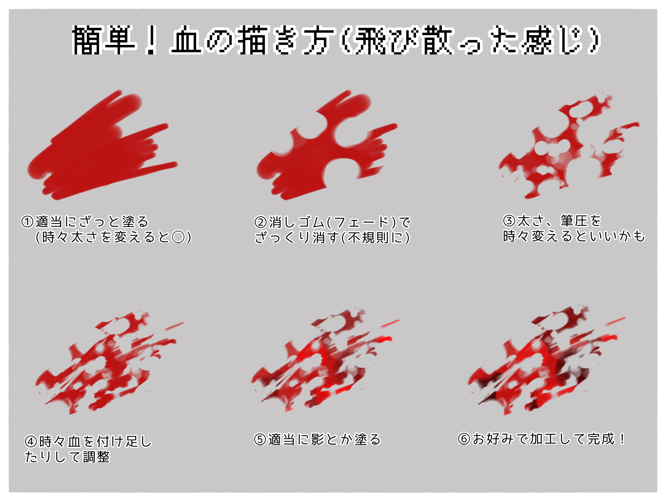 プロが暴くリアルな血の描き方！嘘っぽさを一撃で消す流血表現
