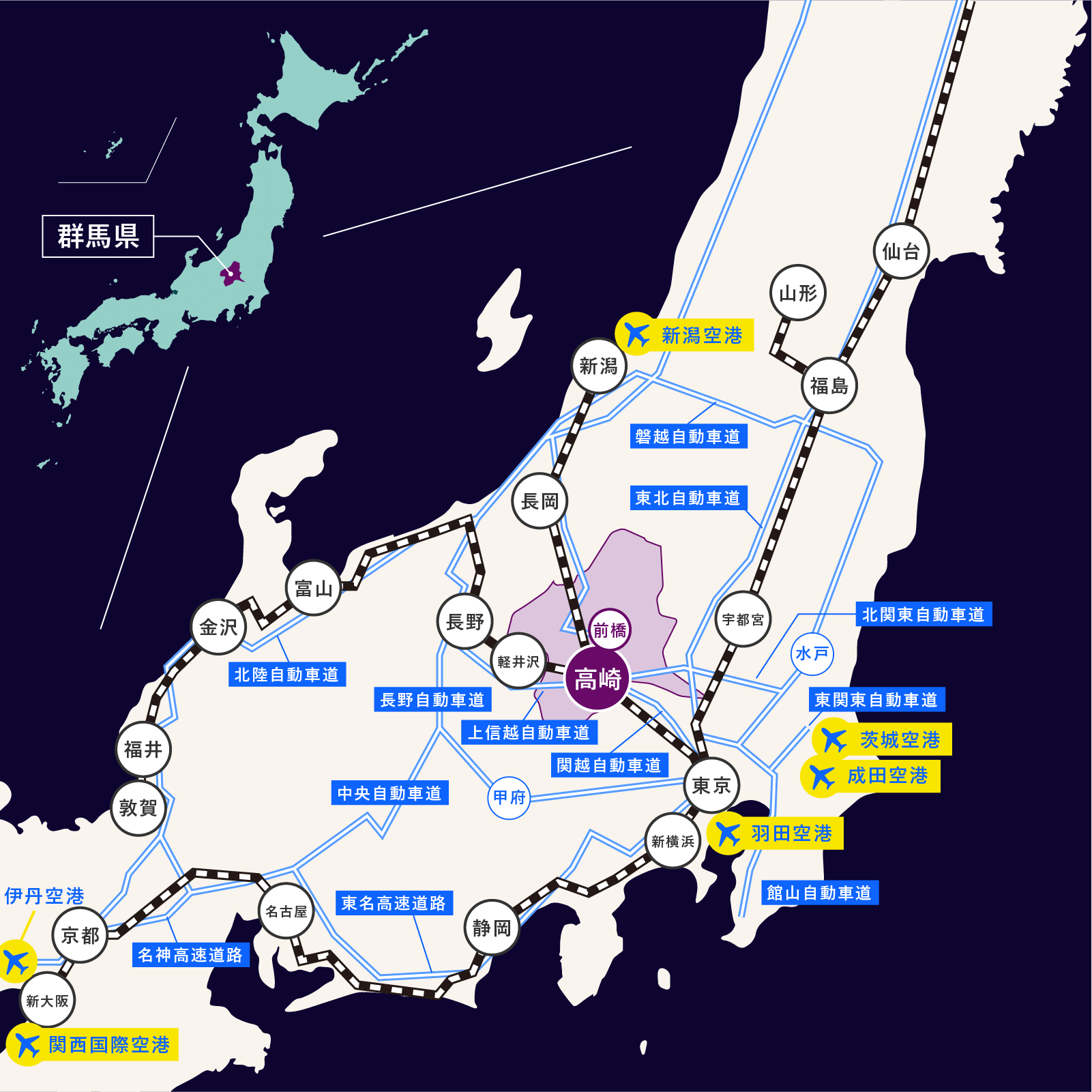 東京から群馬の行き方完全比較！新幹線・車・バスの最安ルート【2026】