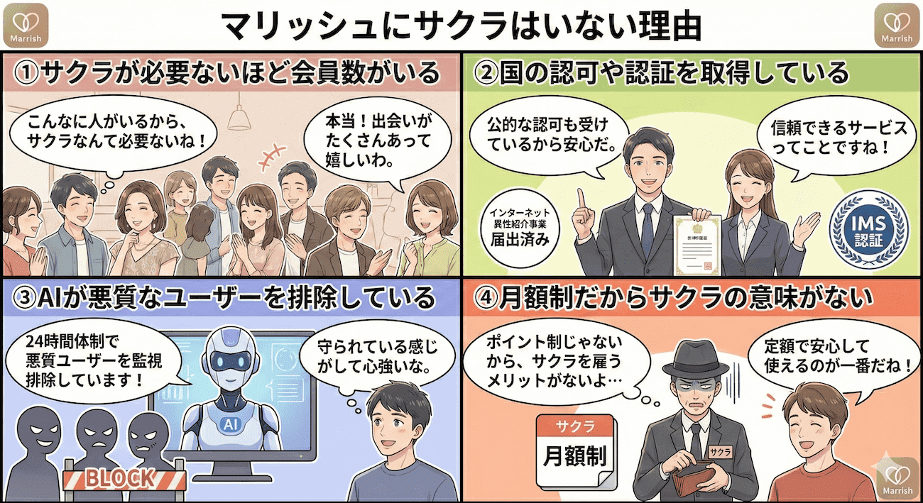 マリッシュはサクラだらけ？噂の真相と危険な業者の見分け方を徹底検証