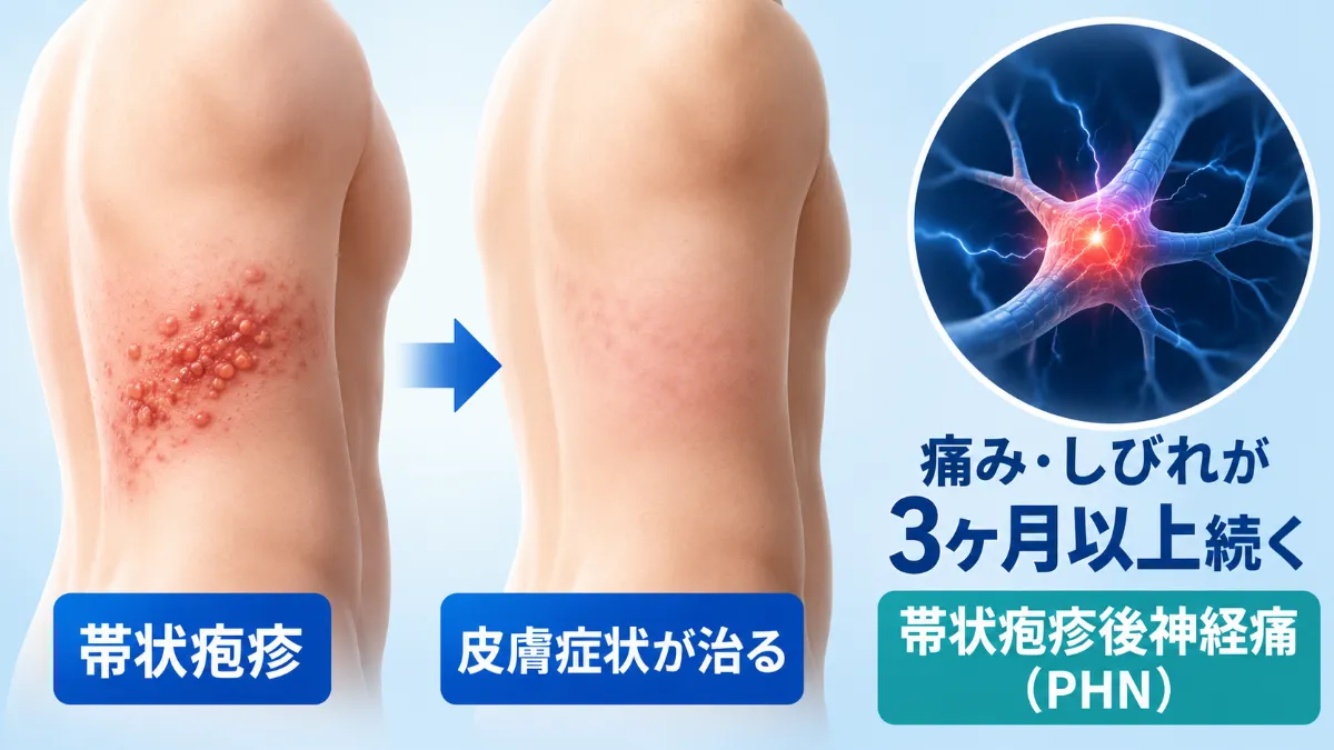 帯状疱疹の後遺症はなぜ続く？激痛の正体と最新治療・完治までの期間
