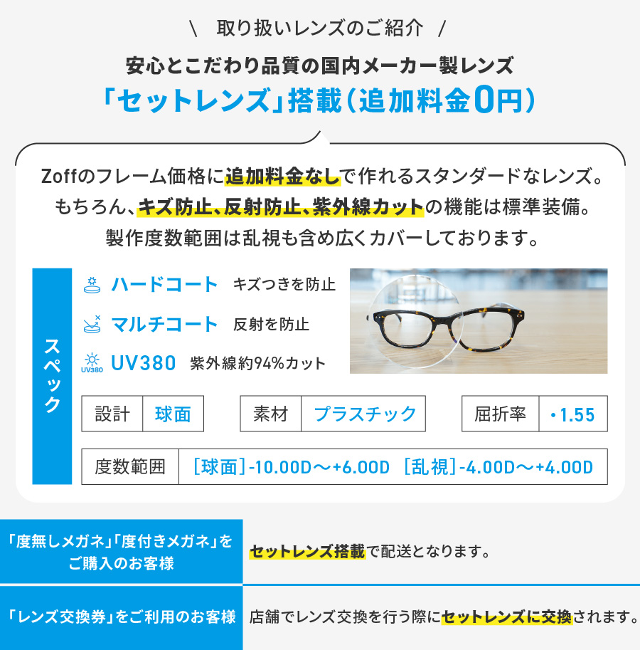 Zoffのレンズ交換は他社製も可能？料金や所要時間・無料条件を徹底解剖