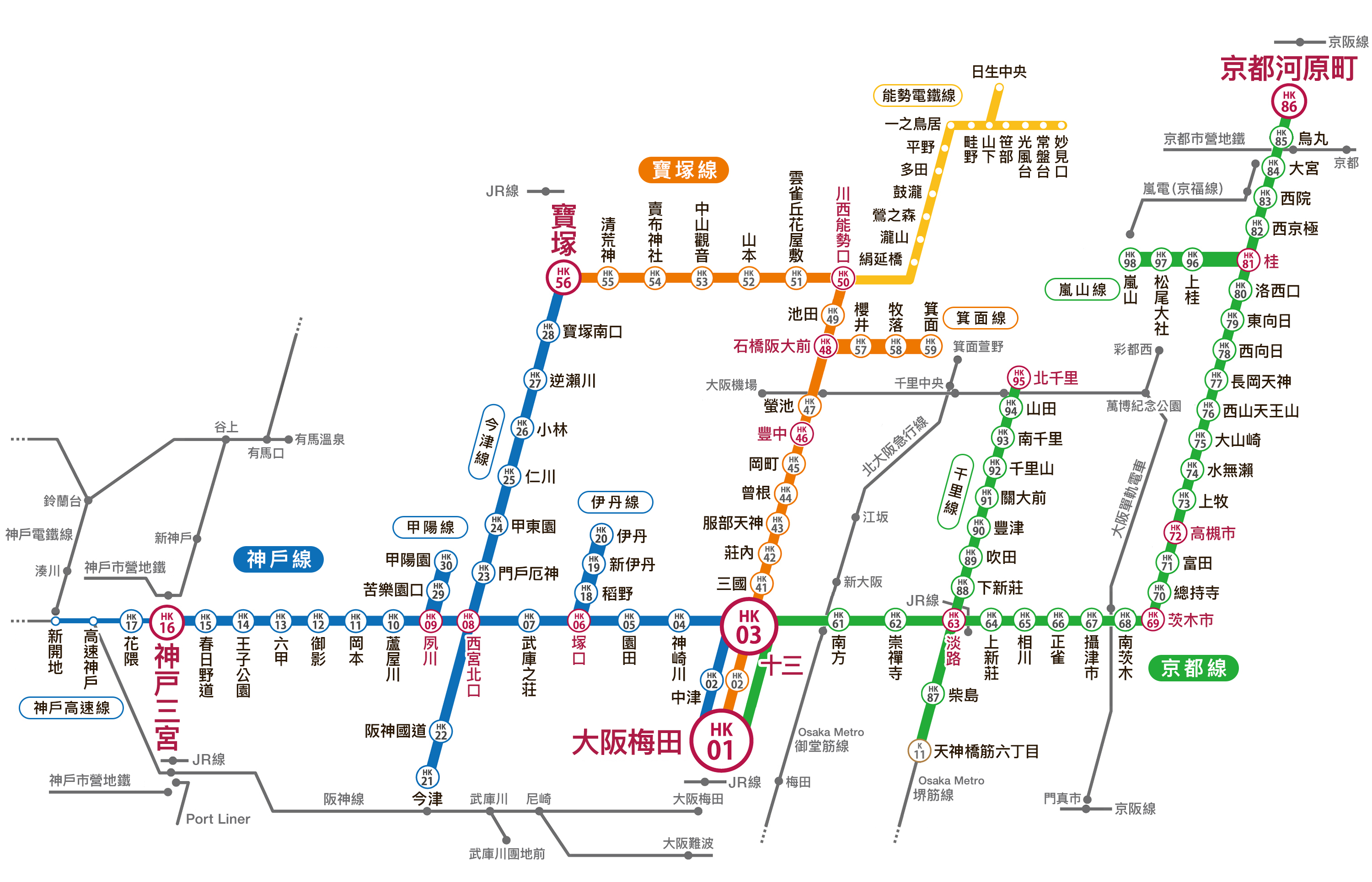 阪急路線図2026最新解説！神戸・宝塚・京都線の停車駅と乗換完全網羅
